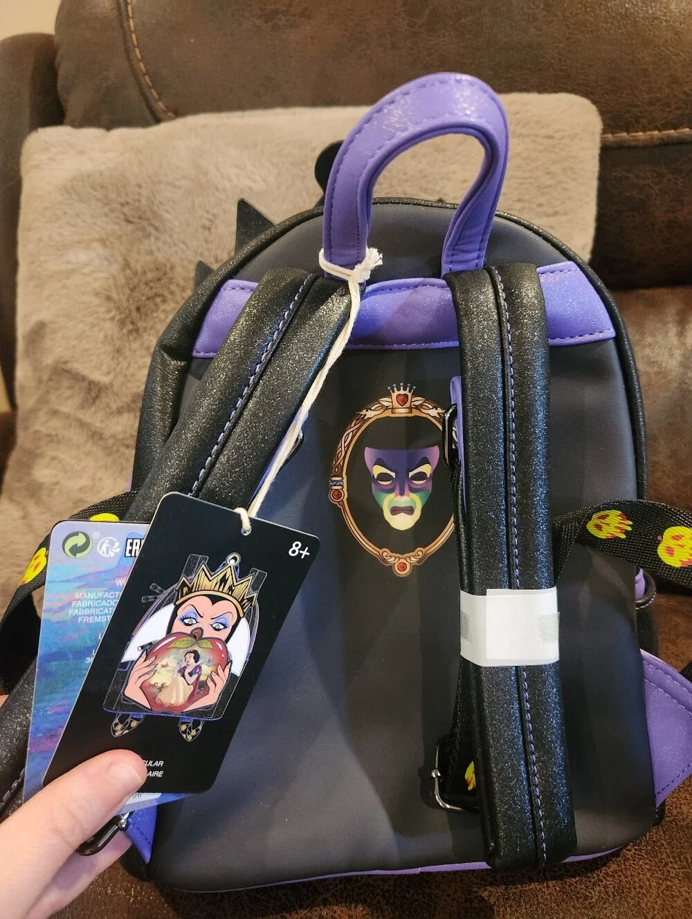 Disney Loungefly Villains Scene Evil Queen Apple Mini Backpack, NWT
